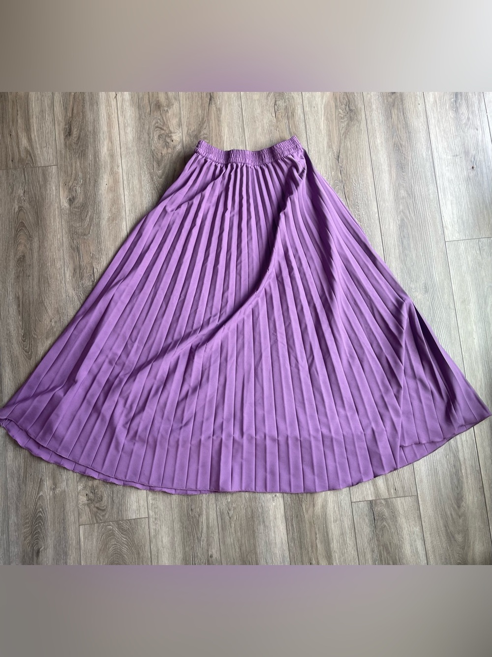 Pleated Lavender Maxi Skirt - Women's Skirt